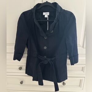 LOFT Navy button up 3/4 sleeve jacket size 4
